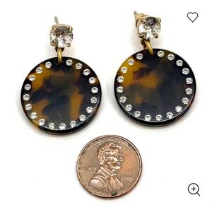 J Crew tortoise colored earrings excellent used condition